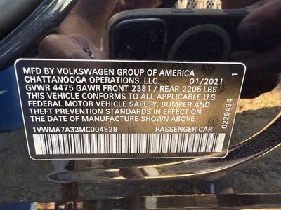 2021 Volkswagen Passat 2.0T R-Line