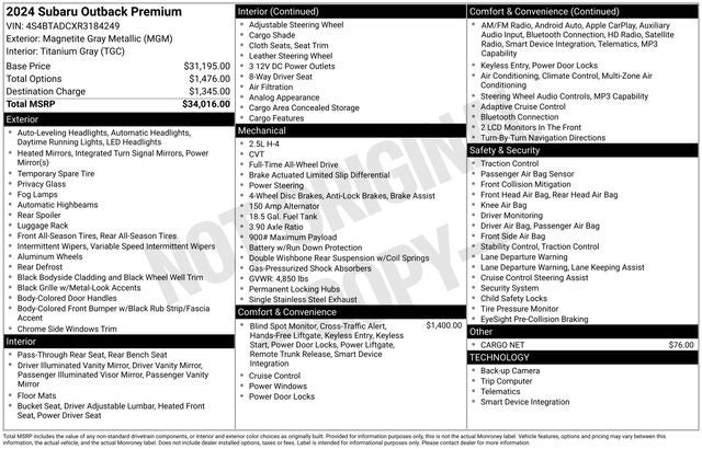 2024 Subaru Outback Premium