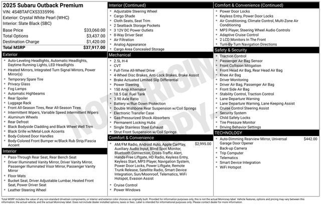 2025 Subaru Outback Premium