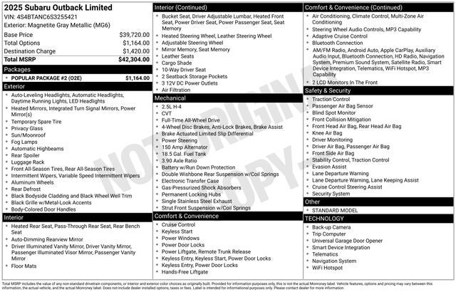 2025 Subaru Outback Limited