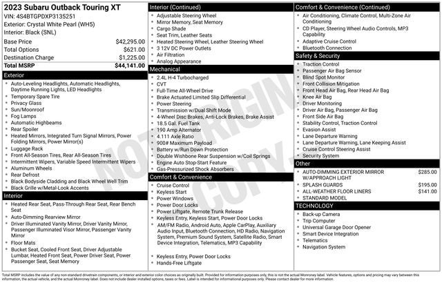 2023 Subaru Outback Touring XT