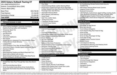 2025 Subaru Outback Touring XT
