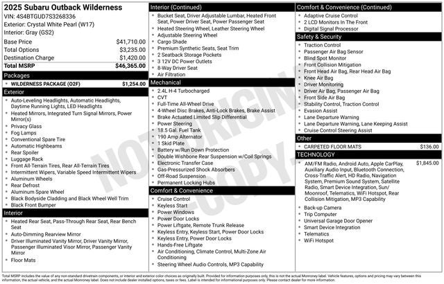 2025 Subaru Outback Wilderness