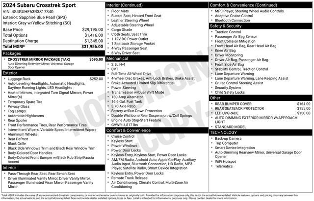 2024 Subaru Crosstrek Sport