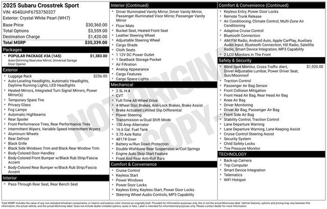 2025 Subaru Crosstrek Sport