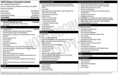 2025 Subaru Crosstrek Limited