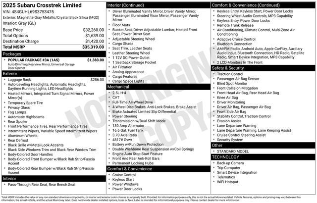 2025 Subaru Crosstrek Limited