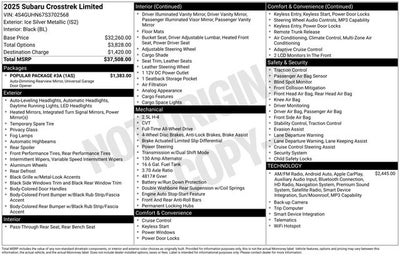 2025 Subaru Crosstrek Limited