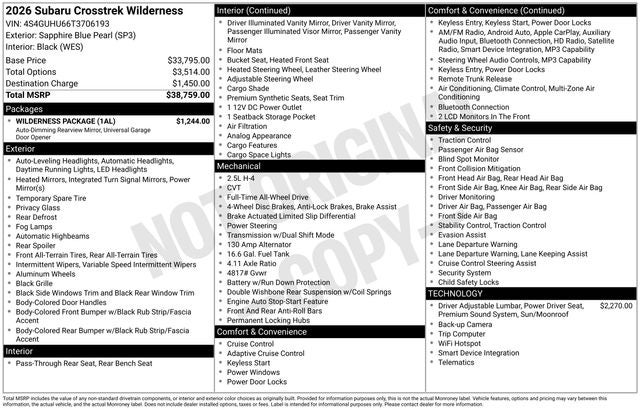 2026 Subaru Crosstrek Wilderness