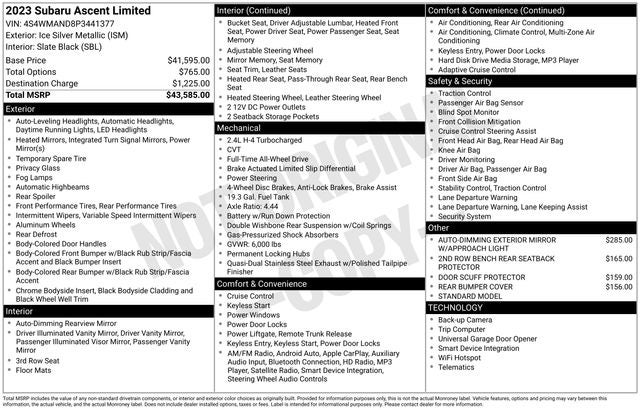 2023 Subaru Ascent Limited