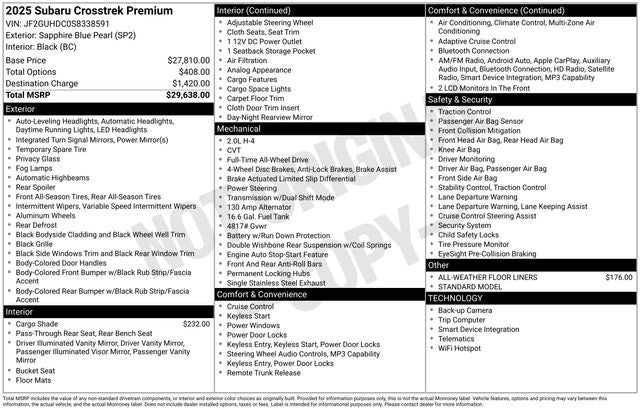 2025 Subaru Crosstrek Premium