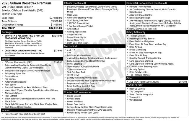 2025 Subaru Crosstrek Premium