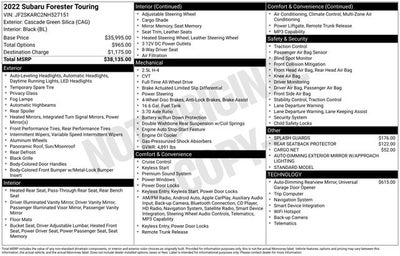 2022 Subaru Forester Touring