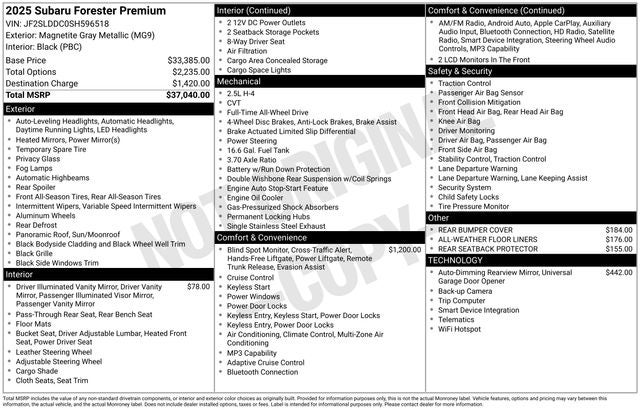2025 Subaru Forester Premium