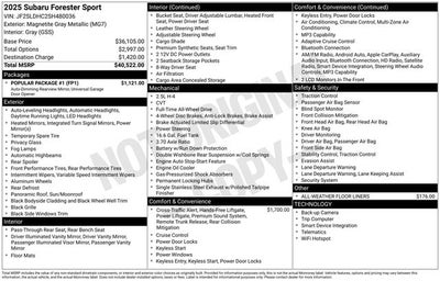 2025 Subaru Forester Sport