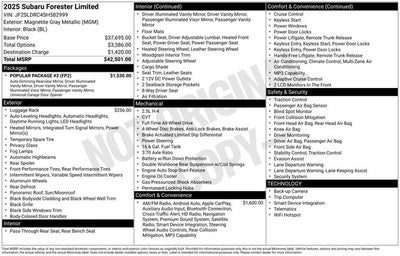 2025 Subaru Forester Limited