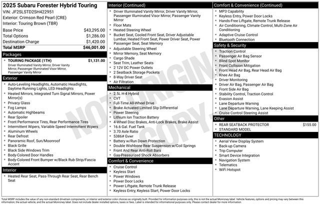 2025 Subaru Forester Hybrid Touring