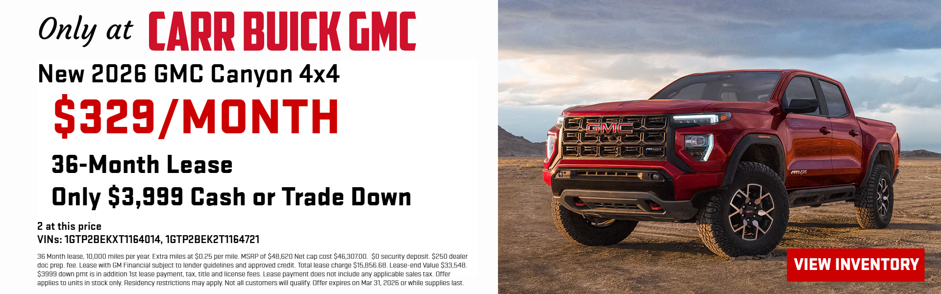 Carr Buick GMC Specials