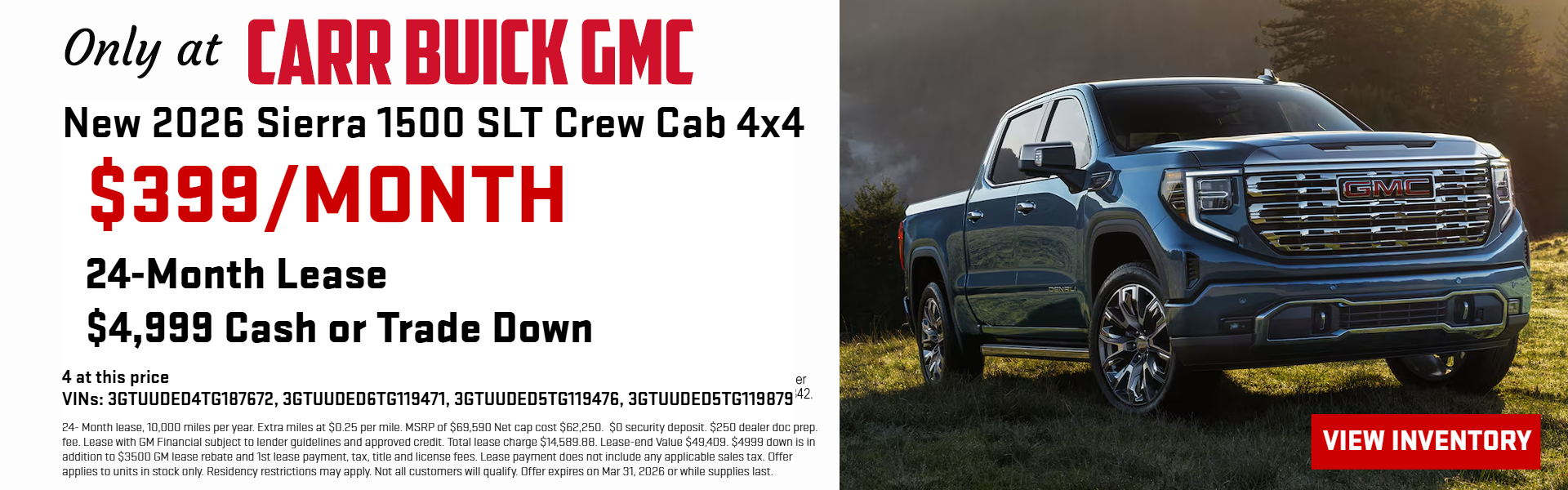 Carr Buick GMC Specials