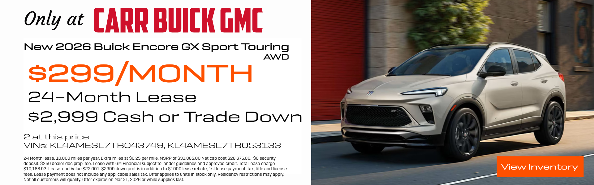 Carr Buick GMC Specials