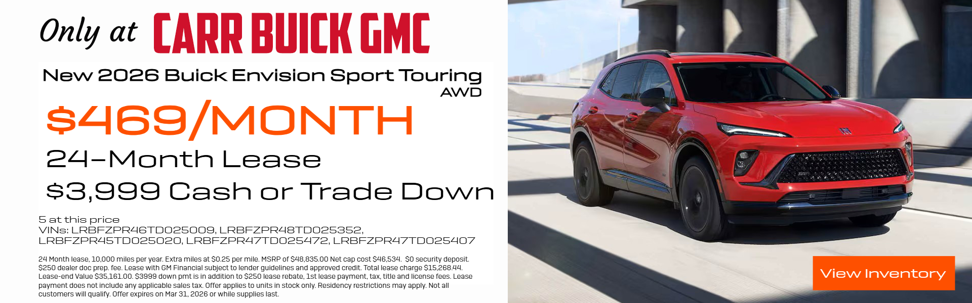 Carr Buick GMC Specials