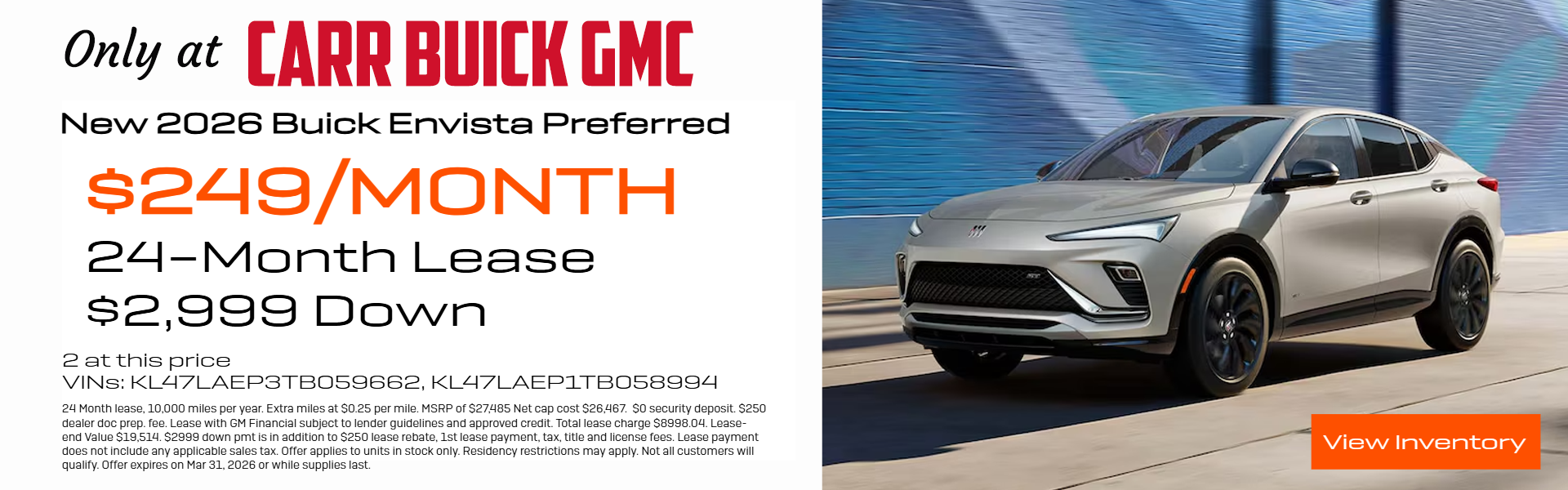 Carr Buick GMC Specials